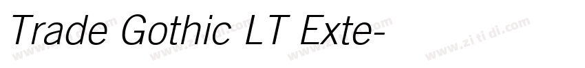 Trade Gothic LT Exte字体转换
